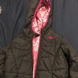 Lightly worn : Girl Northface Reversible Coat